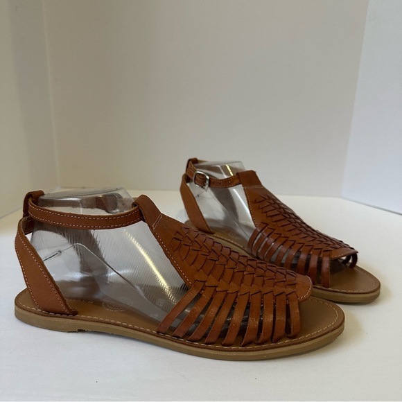 Leather Huarache Sandals Umma Sandals Chestnut size US 10 - Picture 11 of 11